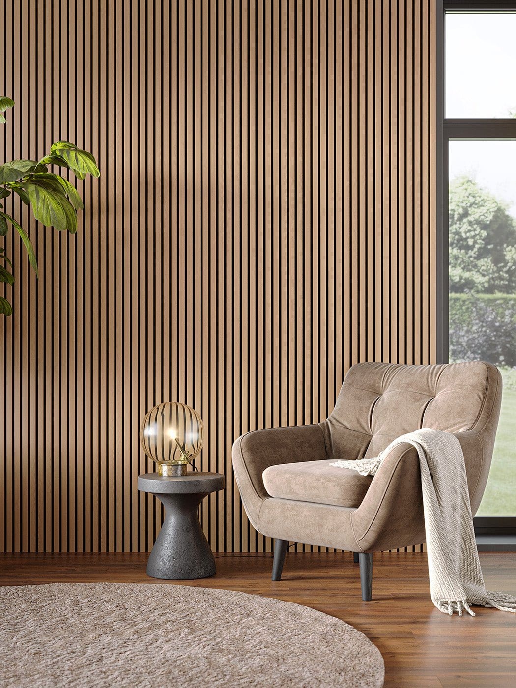 Acoustic Wood Slat Panels Oak- Slat Wall and Ceiling